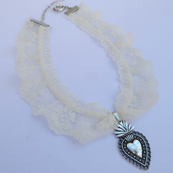 Chocker "Number one" Dentelle blanche photo 2